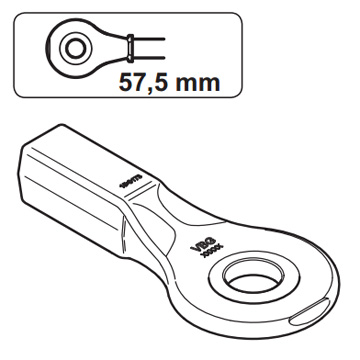 Вварная серьга D57 (схема)